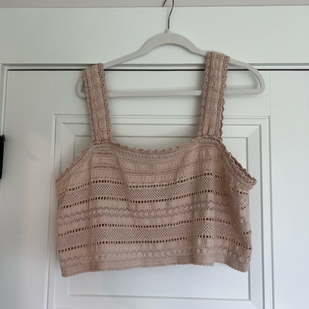 aerie crotchet crop top